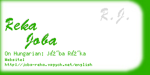 reka joba business card